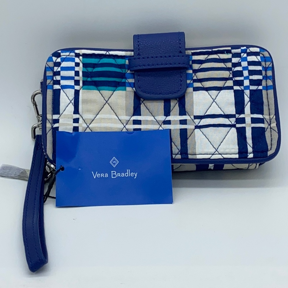 Vera Bradley RFID Smartphone Wristlet Santiago Woven Pattern NWT